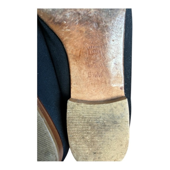 Zalo Black Palm Tree Slip On Almond Toe Embroidered Size 6.5 - Picture 7 of 12